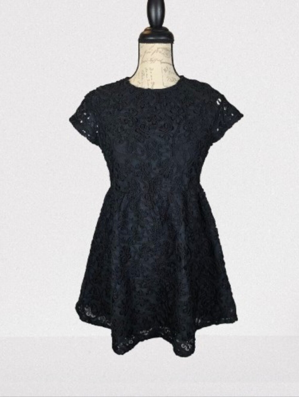 Disturbia Black Lace Fit & Flare Dress Women's 4